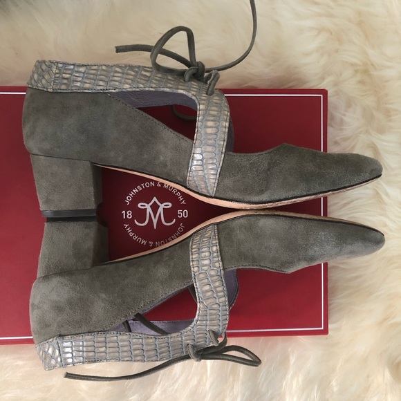 Johnston & Murphy Shoes - Johnston & Murphy Brylee Ghillie Heels size 7.5